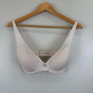 ThirdLove 24/7 Cotton Plunge Bra Women's size 32 D 1/2 White Cream